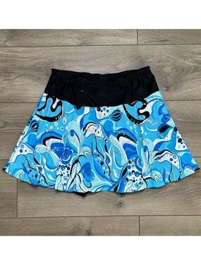 SparkleSkirts 15” High Rise Running Tennis Skirt Skort Blue Black Size Large